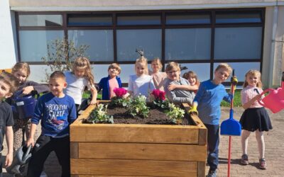 Proljeće je došlo i u školsko dvorište uz vrijedne ručice 1.c i učiteljice Suzane!