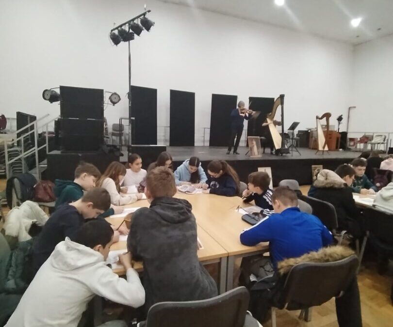 Naši učenici na koncertu i radionici u Prečkom